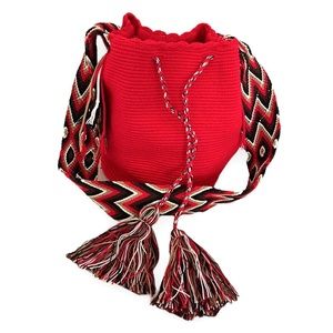 Crochet bag, authentic Large Wayuú Mochila Bag , Hand-made Wayuu Bag, Premium